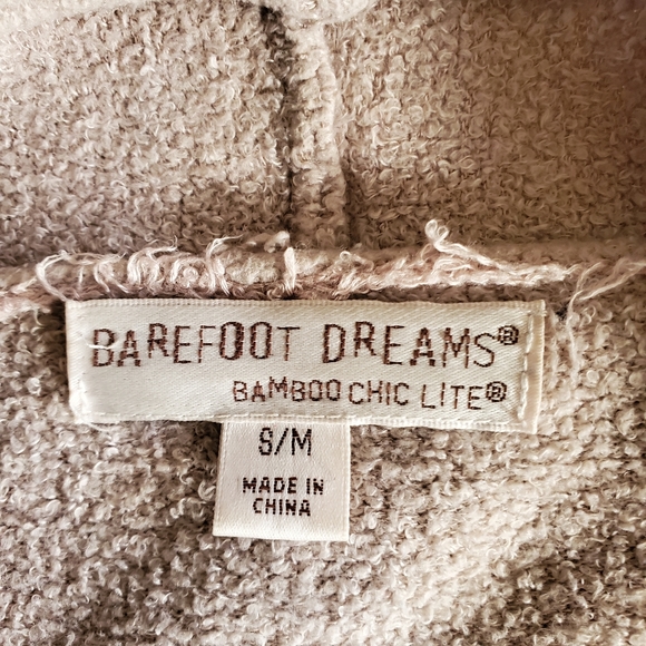 Barefoot Dreams Bamboo Chic Lite Calypso Wrap Cardigan Taupe Size S/M - Picture 5 of 6